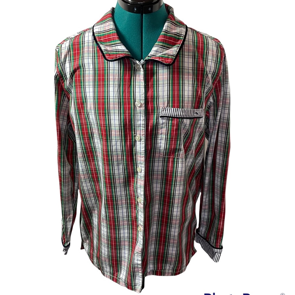 Vinyard Vines Plaid Pajama Top Size Small
